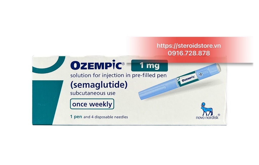 Bút Tiêm Giảm Cân OZEMPIC 1MG ( Semaglutide 1mg) Hãng Novo Nordisk Hộp 1 Bút 4 Liều Tiêm