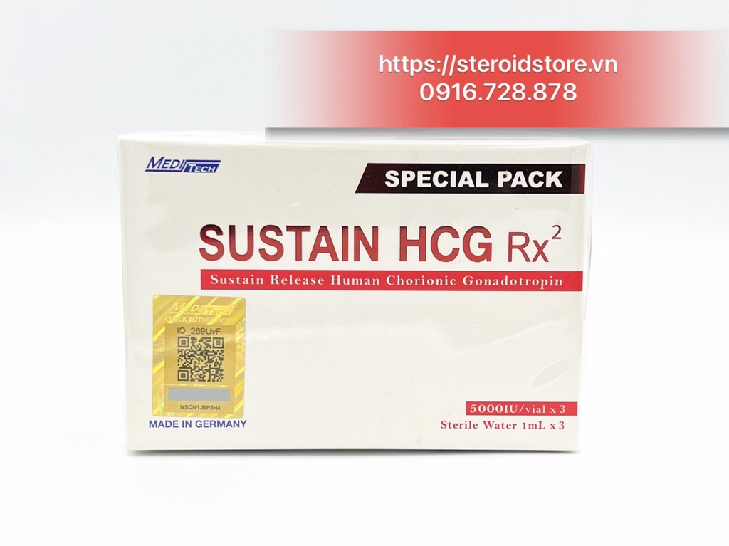 SUSTAIN HCG Rx - (Gonadotropin) - HCG Meditech - Hộp 3 lọ x 5000IU