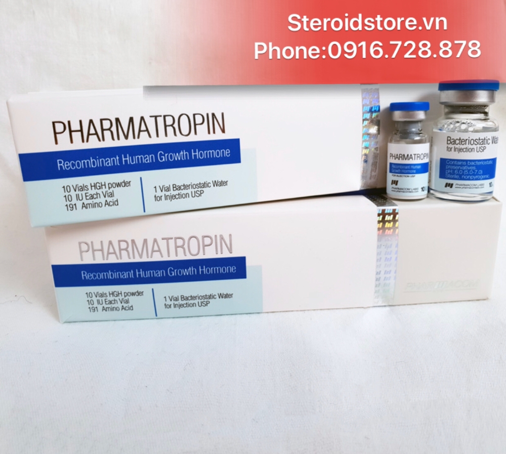 Pharmatropin - HGH - Hãng Pharmacom Lab - Hộp 10 ống, mỗi ống 10 IU