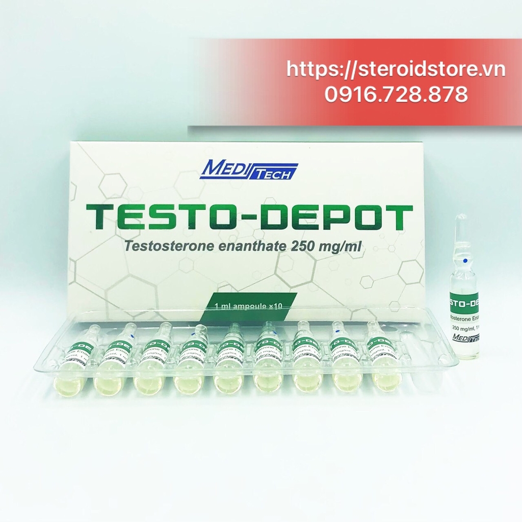 Testo Depot - Testosteron Enanthate 250 (Test E )- Meditech - Hộp 10 ống 1ml