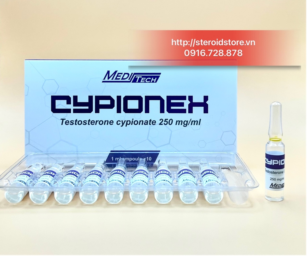 Cypionex - Testosteron Cypionate 250mg/ml - Test C 250 Hãng Meditech - Hộp 10 Ống 1ml