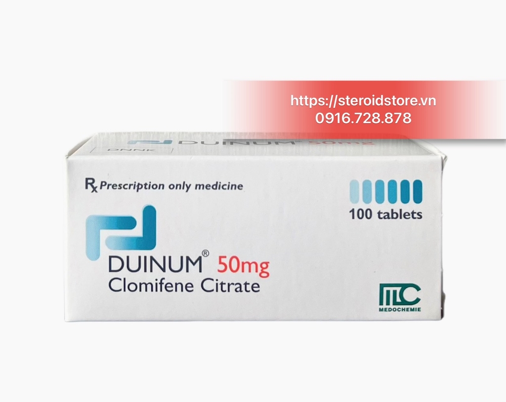 Duinum 50mg ( Clomid) - Clomiphene Citrate 50mg - Hãng Medochemie