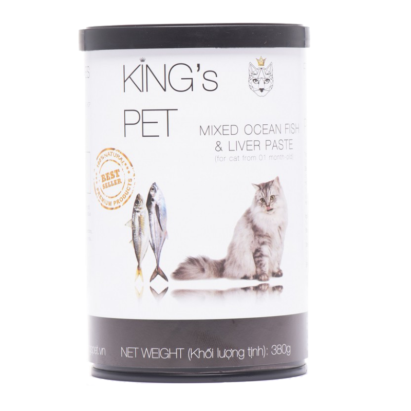Pate mèo King's Pet - Pate hỗn hợp cá - 380g