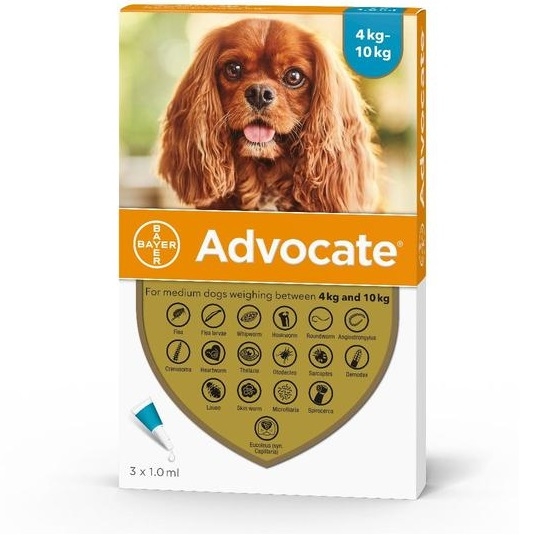 ADVOCATE DOG 4KG - 10KG ( Nội ngoại và ghẻ )