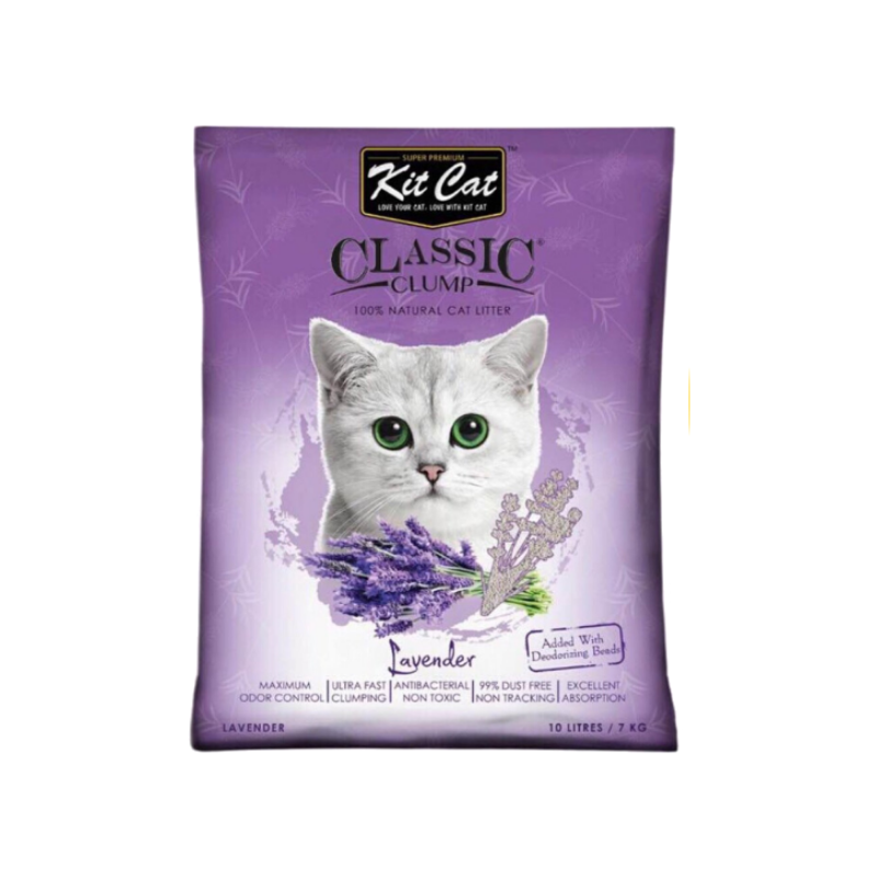 Cát mèo KITCAT - Classic Clump - Lavender (Oải hương) - 10L