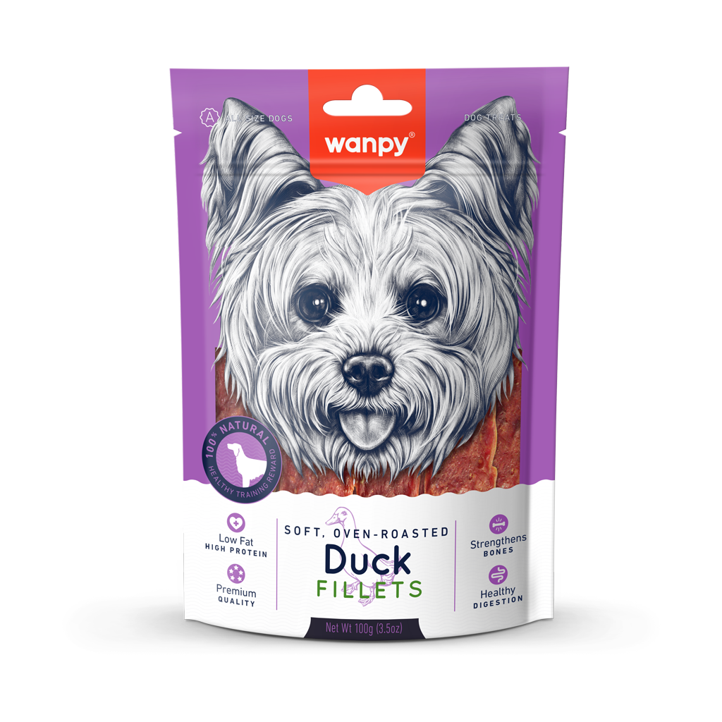 Wanpy - Thịt vịt sấy mềm cho chó 100g