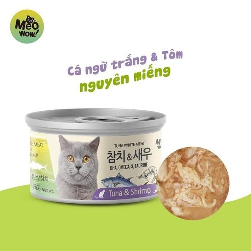 Pate Meowow Cá ngừ và tôm 80gr