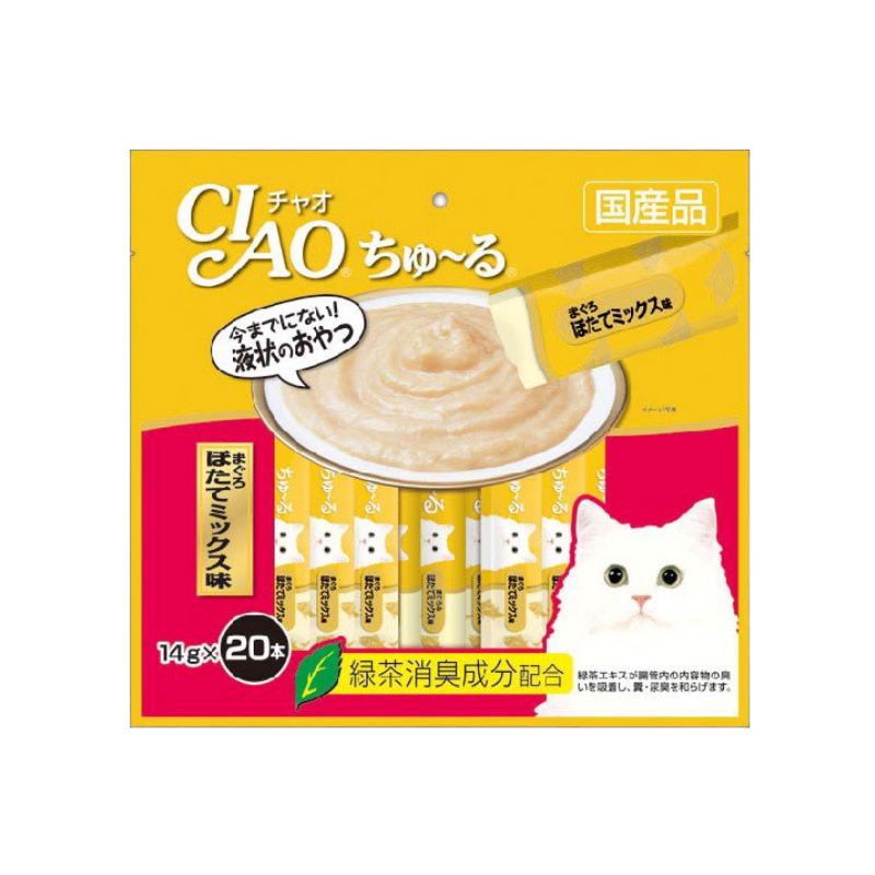 Sốt mèo Ciao Churu - Tuna Scallop Mix - 14g*20