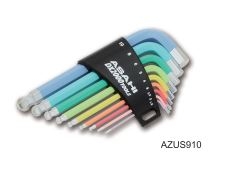 Bộ lục giác ngắn nhiều màu đầu bi 1.5-10mm AZUS910 ASAHI Nhật Bản