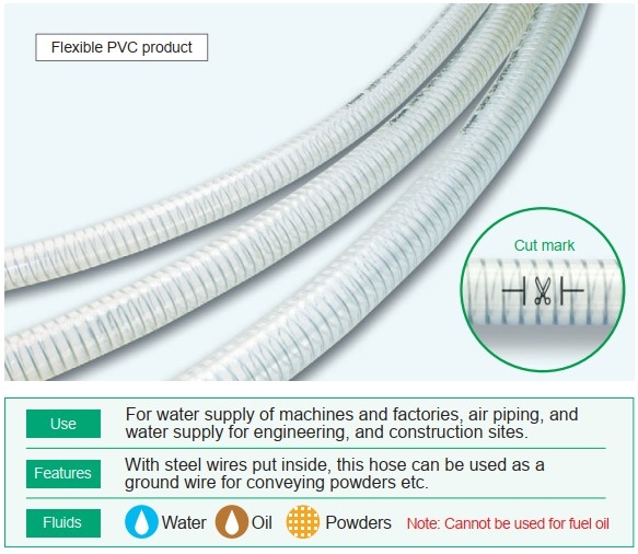 Ống áp lực đa năng / Ống nhựa mềm lõi thép SP-25 Togawa Nhật Bản