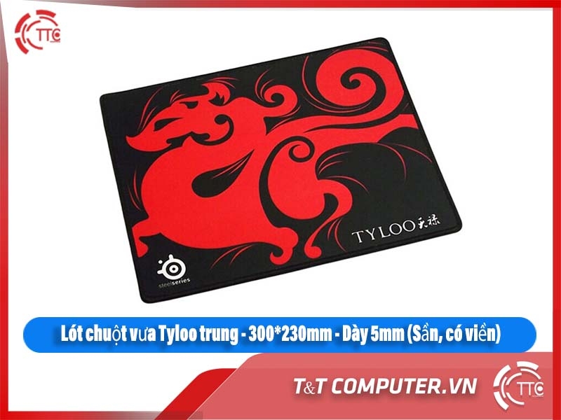 Lót chuột vừa Tyloo trung - 300*230mm - Dày 5mm ( Sần, có viền )