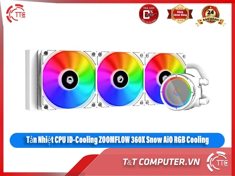 Tản Nhiệt CPU ID-Cooling ZOOMFLOW 360X Snow AiO RGB Cooling