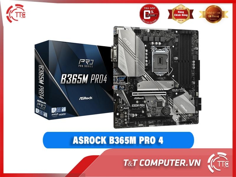 Mainboard ASROCK B365 - Pro4 (Intel B365, Socket 1151, m-ATX, 4 khe RAM DDR4)