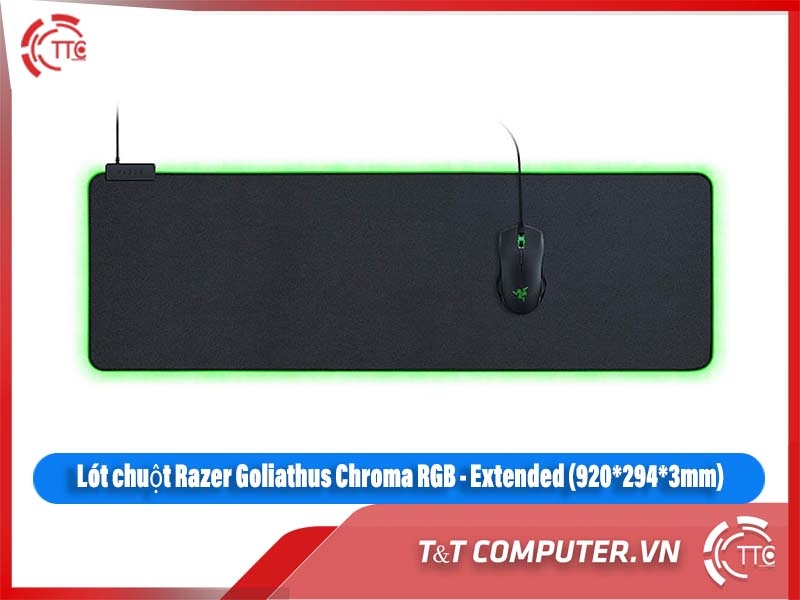 Lót chuột Razer Goliathus Chroma RGB - Extended (920*294*3mm/ Size lớn/ Trơn/ Speed)