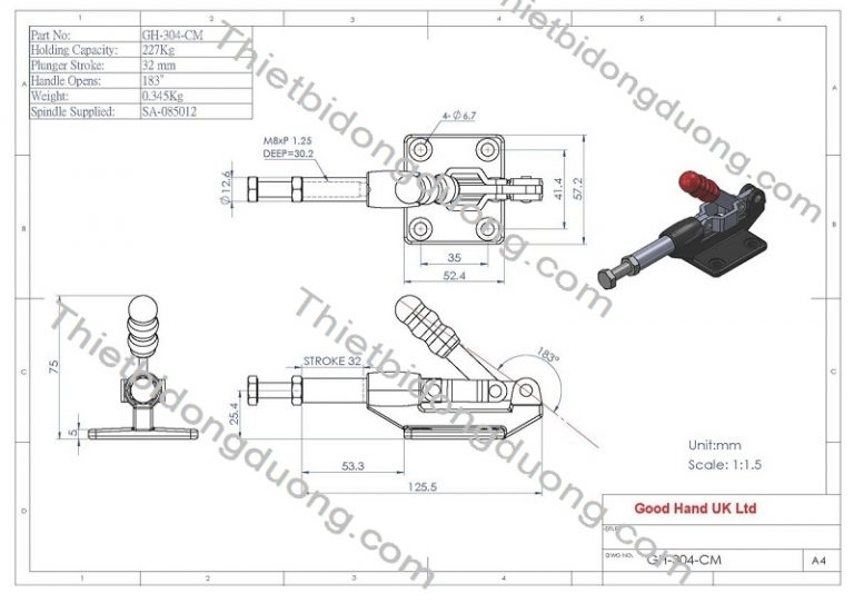 Cam kẹp GH304CM