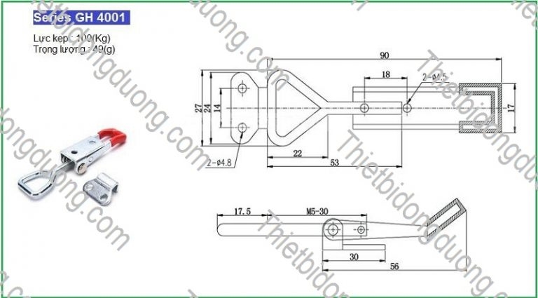 Cam kẹp inox GH4001SS