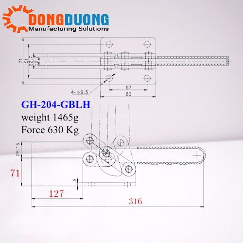 Cam kẹp GH204GBLH