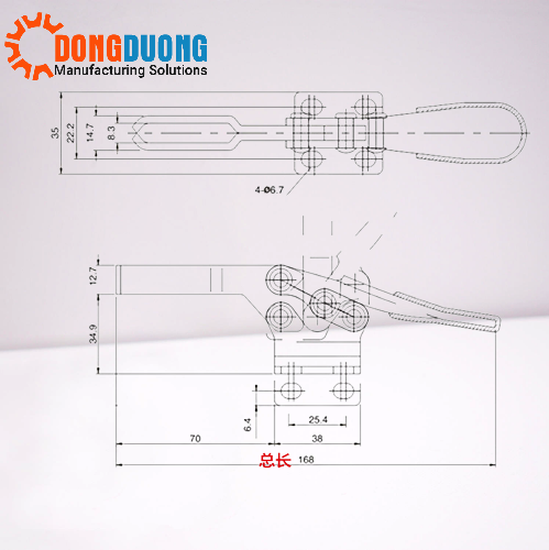 Cam kẹp inox gh225D-SS