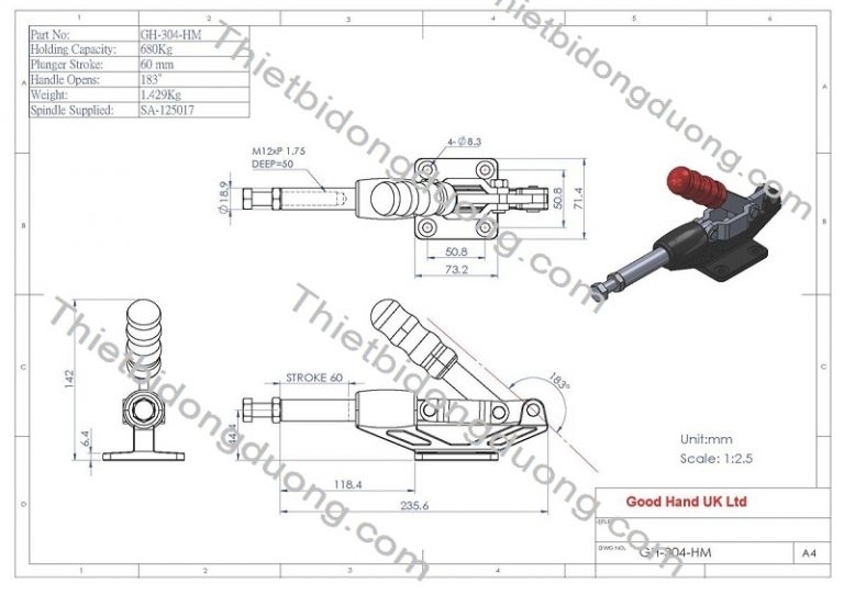 Cam kẹp GH304HM