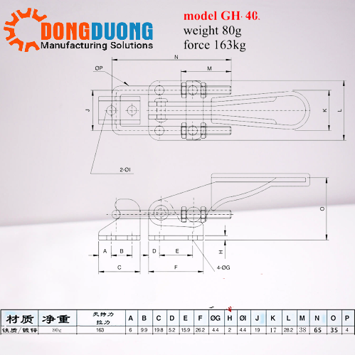 Cam kẹp GH40323