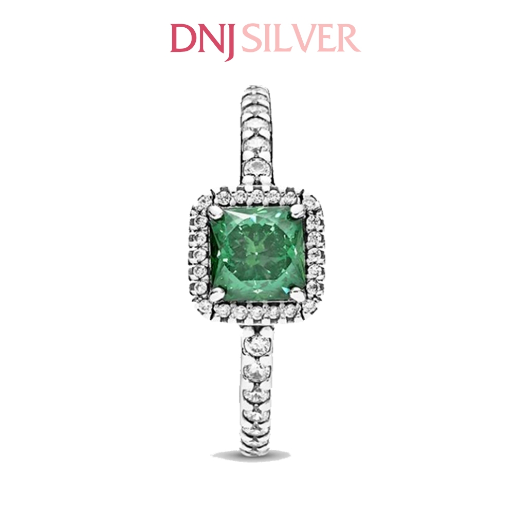 Nhẫn bạc 925 cao cấp - Nhẫn Elegance Ring with Green Zirconia