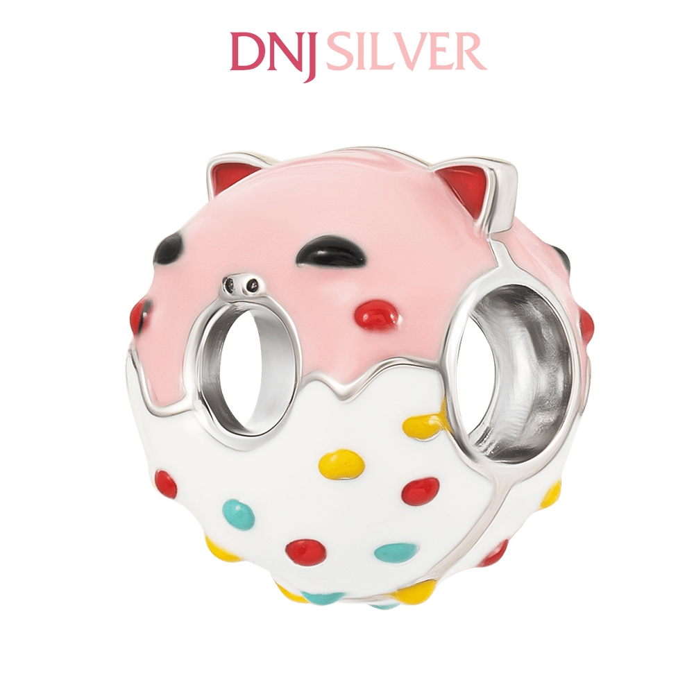 [Chính hãng] Charm bạc 925 cao cấp - Charm Piglet Donut thích hợp để mix vòng tay charm bạc cao cấp - DN731