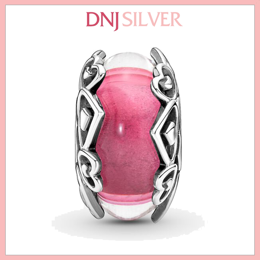 [Chính hãng] Charm bạc 925 cao cấp - Charm Reveal Your Love Pink Murano Glass thích hợp để mix vòng tay charm bạc cao cấp - DN535