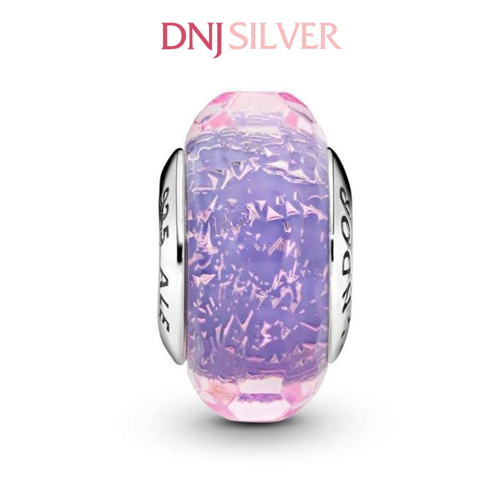 [Chính hãng] Charm bạc 925 cao cấp - Charm Purple Shimmer Murano Glass thích hợp để mix vòng tay charm bạc cao cấp - DN722