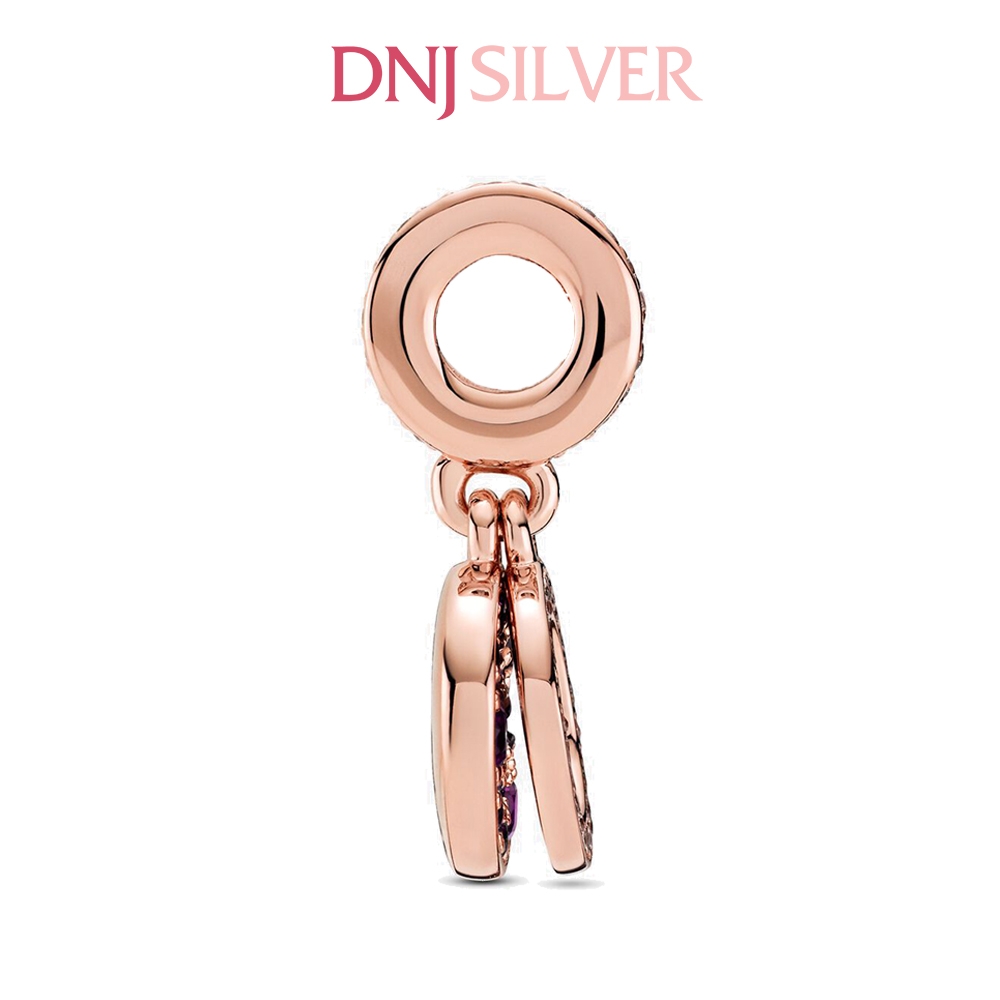 [Chính hãng] Charm bạc 925 cao cấp - Charm Sparkling Pink Disc Double Dangle thích hợp để mix vòng tay charm bạc cao cấp - DN707