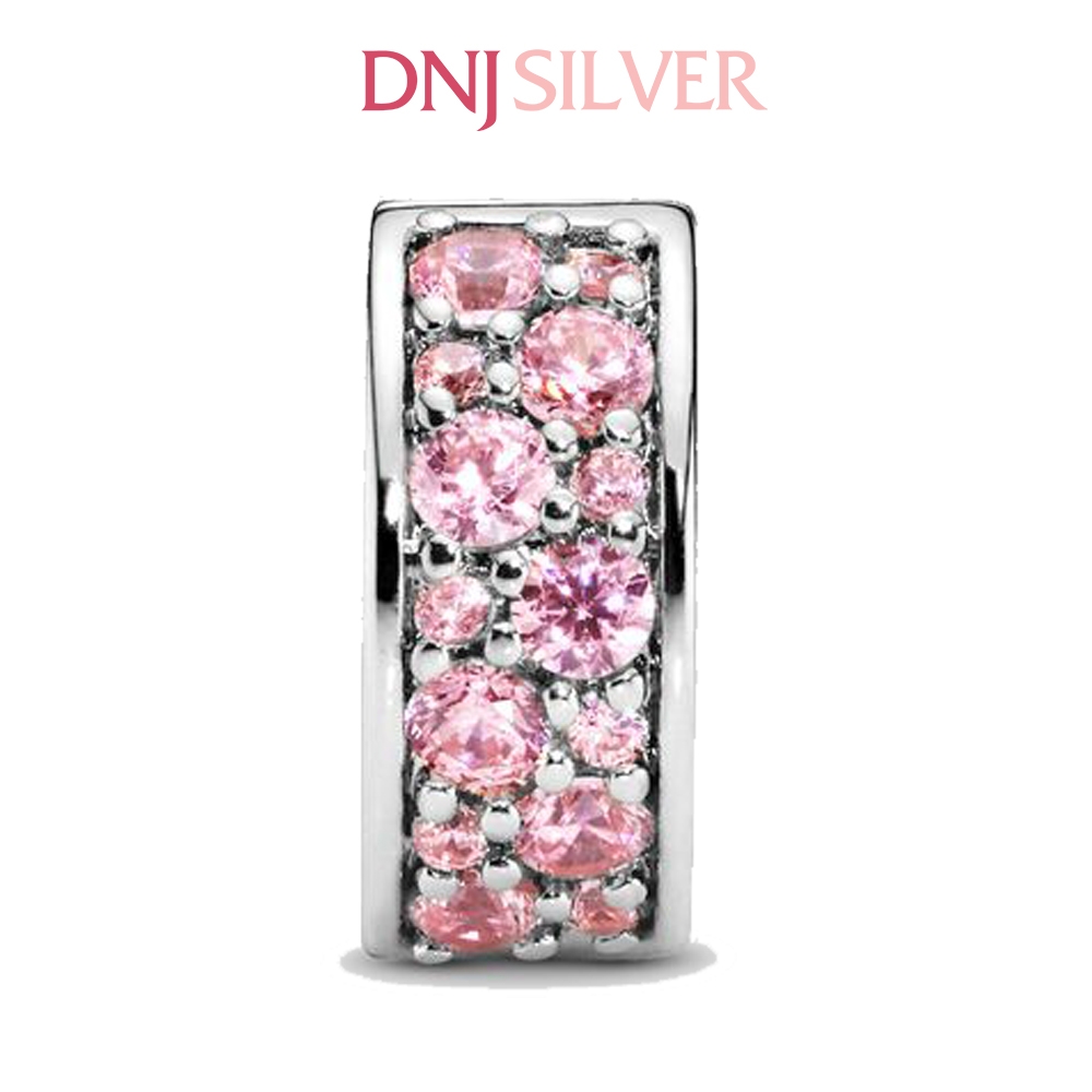 [Chính hãng] Charm bạc 925 cao cấp - Charm Pink Shining Elegance Clip thích hợp để mix vòng tay charm bạc cao cấp - DN620