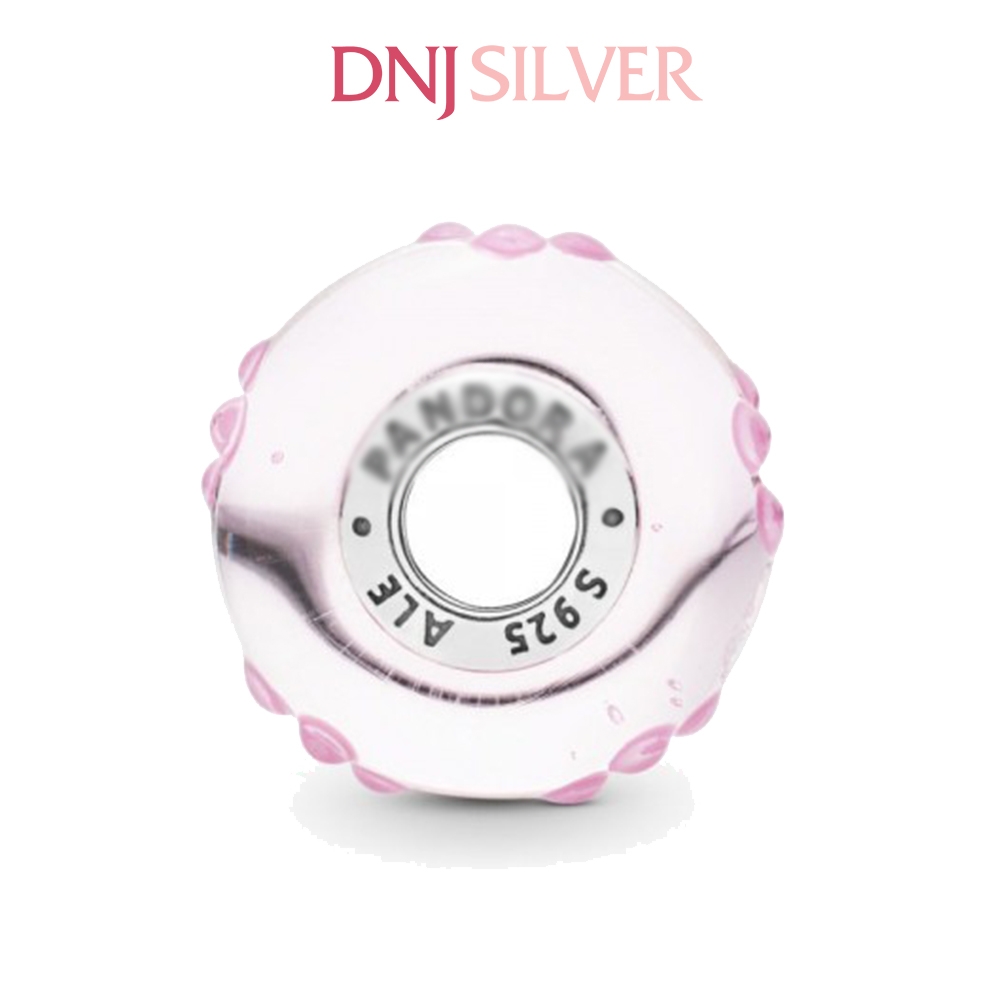 [Chính hãng] Charm bạc 925 cao cấp - Charm Murano Pink Flower thích hợp để mix vòng tay charm bạc cao cấp - DN608