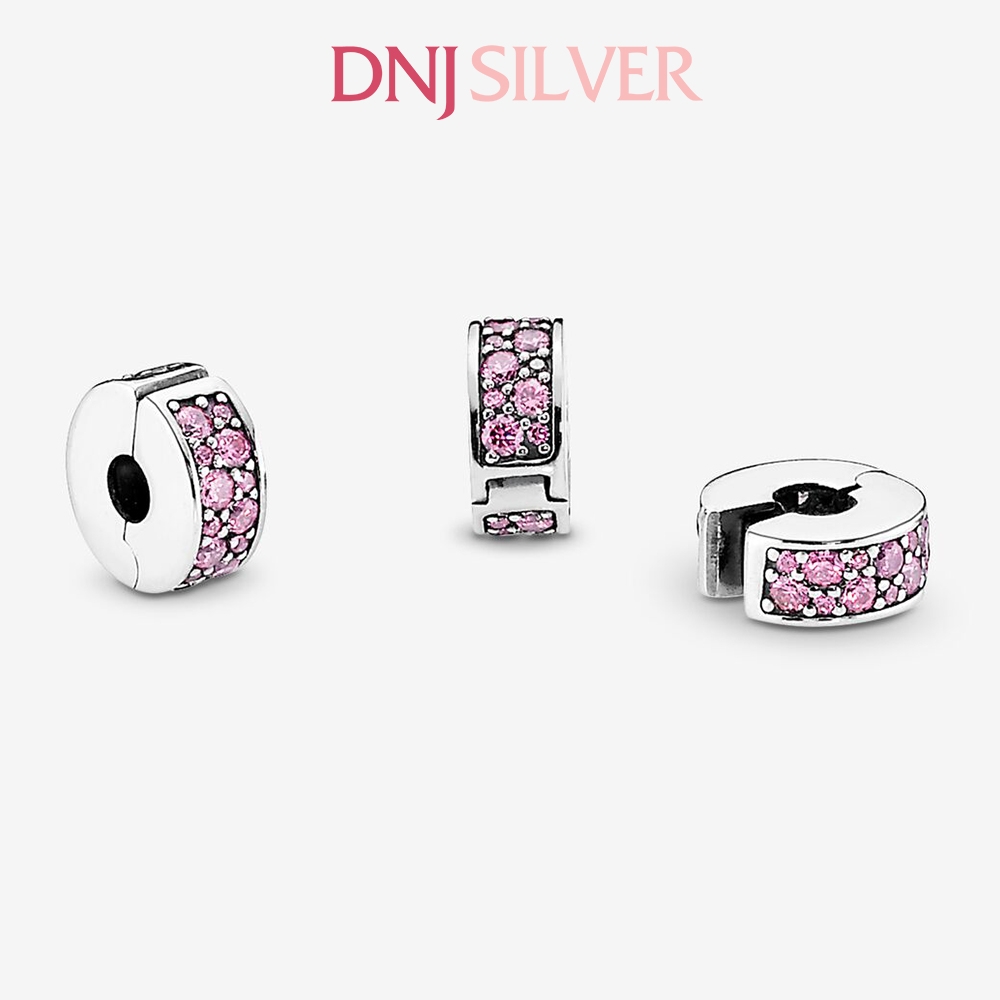 [Chính hãng] Charm bạc 925 cao cấp - Charm Pink Shining Elegance Clip thích hợp để mix vòng tay charm bạc cao cấp - DN620