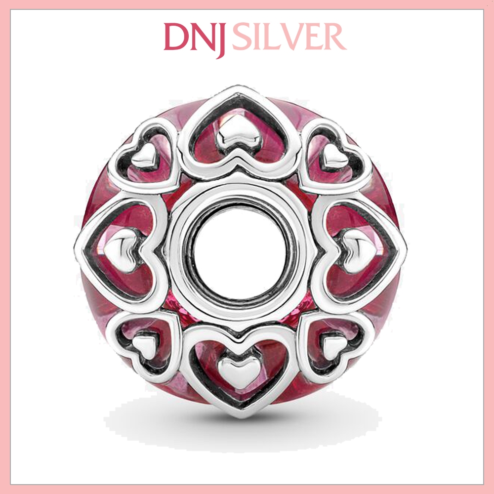 [Chính hãng] Charm bạc 925 cao cấp - Charm Reveal Your Love Pink Murano Glass thích hợp để mix vòng tay charm bạc cao cấp - DN535