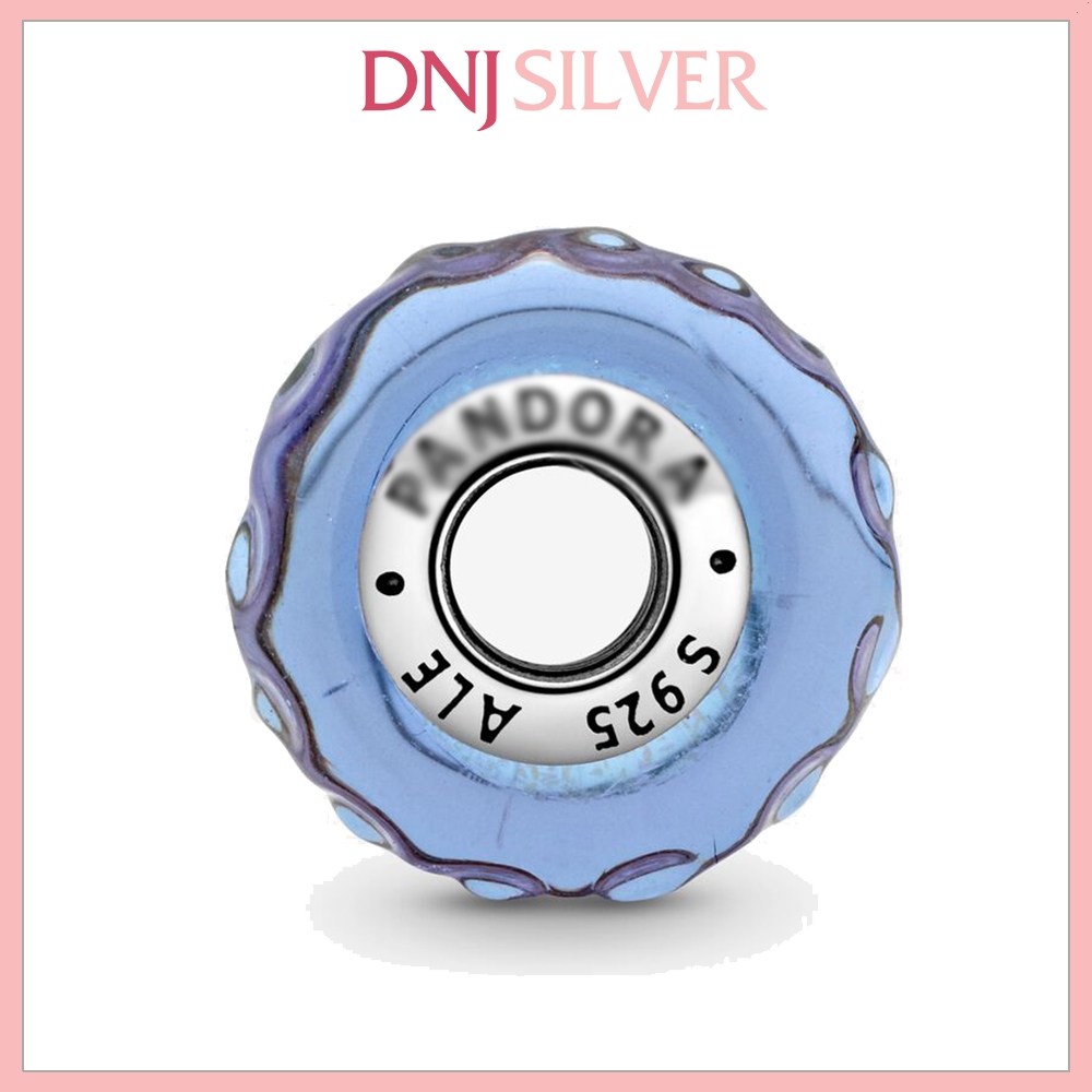 [Chính hãng] Charm bạc 925 cao cấp - Charm Wavy Lavender Murano Glass thích hợp để mix vòng tay charm bạc cao cấp - DN554