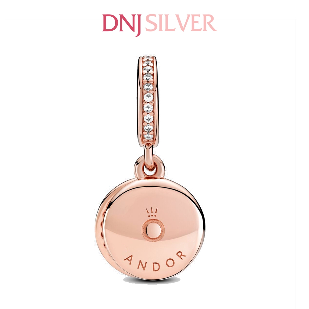 [Chính hãng] Charm bạc 925 cao cấp - Charm Sparkling Pink Disc Double Dangle thích hợp để mix vòng tay charm bạc cao cấp - DN707