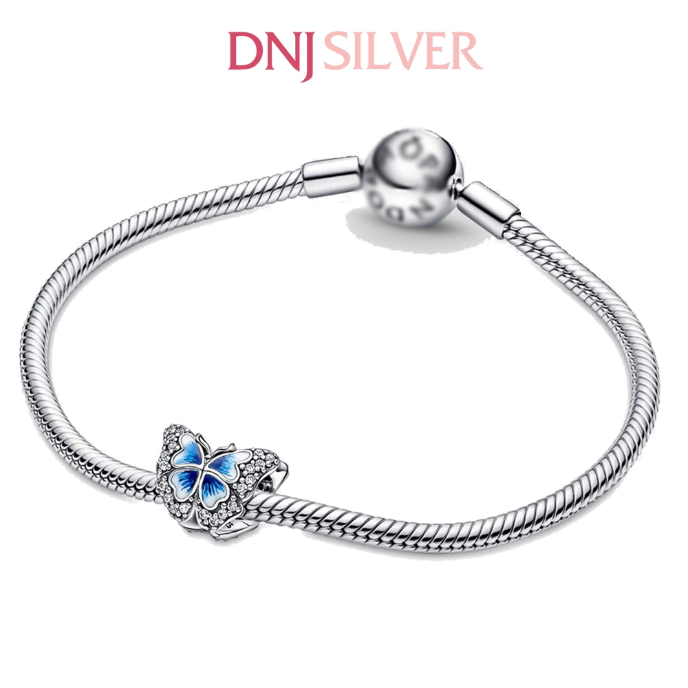 [Chính hãng] Charm bạc 925 cao cấp - Charm Blue Butterfly Sparkling thích hợp để mix vòng tay charm bạc cao cấp - DN618