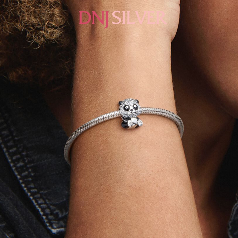 [Chính hãng] Charm bạc 925 cao cấp - Charm Sparkling Cute Panda thích hợp để mix vòng tay charm bạc cao cấp - DN617