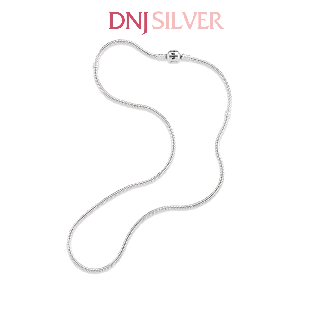 Dây chuyền bạc 925 cao cấp - Dây chuyền Moments Silver Clasp dành cho nam và nữ, có thể mix thêm hạt charm tùy thích