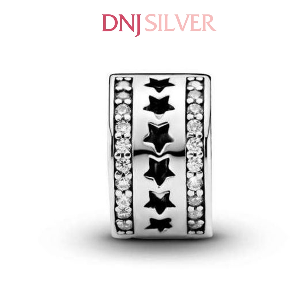 [Chính hãng] Charm bạc 925 cao cấp - Charm Row of Stars Clip thích hợp để mix vòng tay charm bạc cao cấp - DN614
