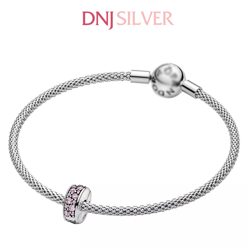 [Chính hãng] Charm bạc 925 cao cấp - Charm Clips-Purple Mosaic Shining Elegance thích hợp để mix vòng tay charm bạc cao cấp - DN619