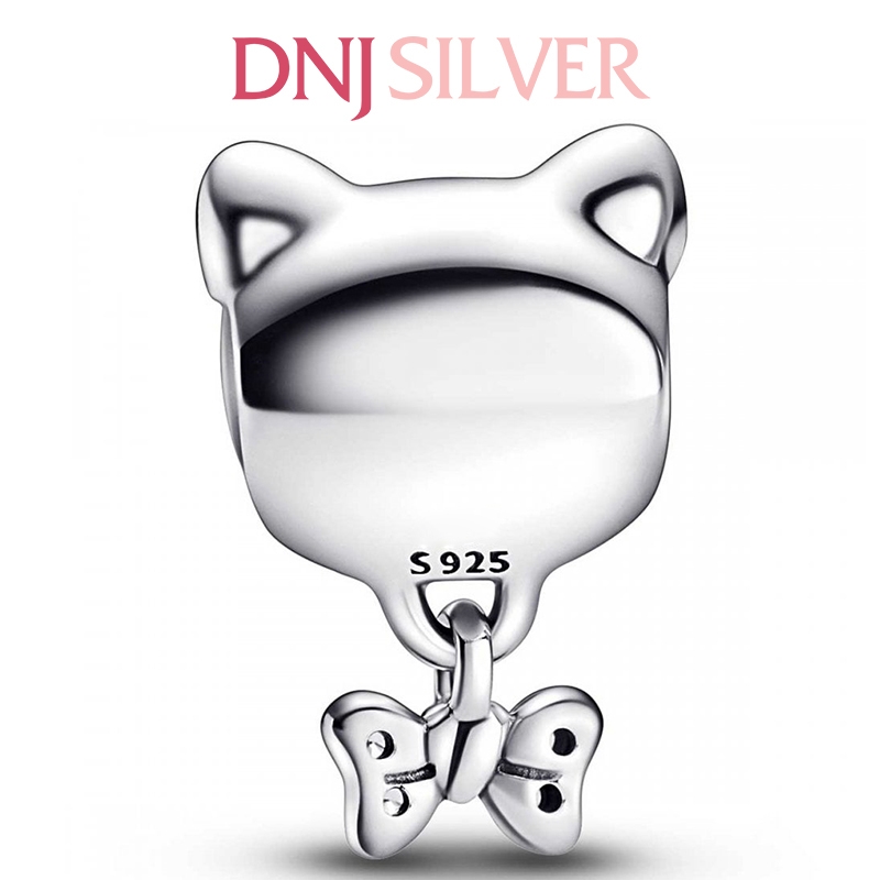 [Chính hãng] Charm bạc 925 cao cấp - Charm Pet Cat & Bow thích hợp để mix vòng tay charm bạc cao cấp - DN492
