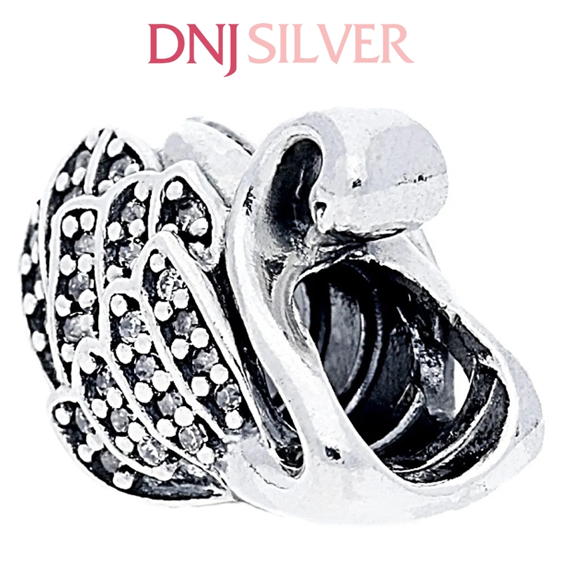 [Chính hãng] Charm bạc 925 cao cấp - Charm Majestic Swan thích hợp để mix vòng tay charm bạc cao cấp - DN308