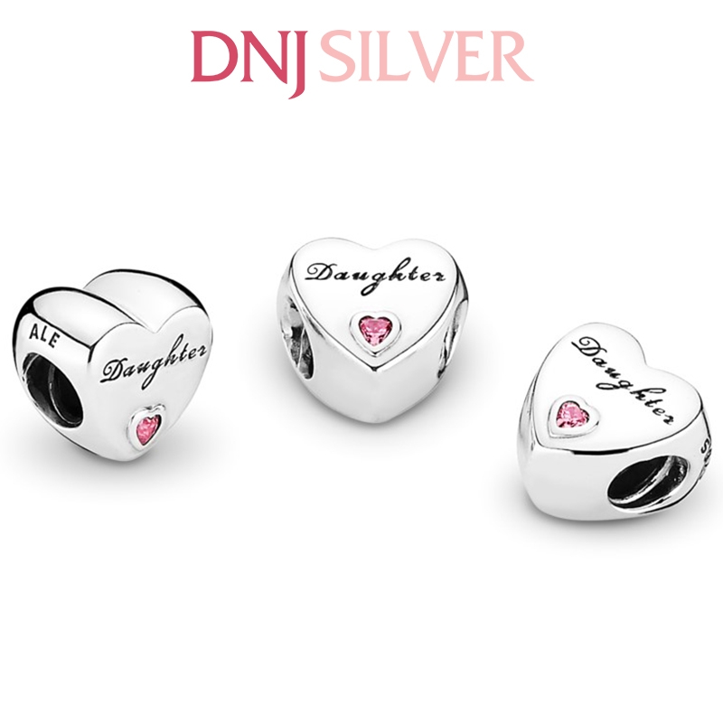 [Chính hãng] Charm bạc 925 cao cấp - Charm Daughter Heart thích hợp để mix vòng tay charm bạc cao cấp - DN441