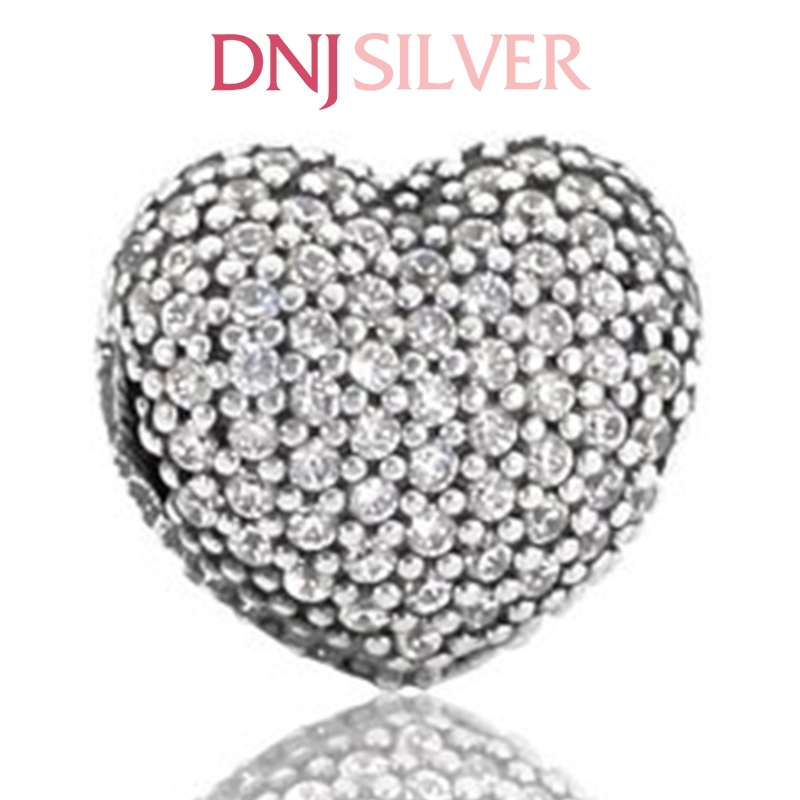 [Chính hãng] Charm bạc 925 cao cấp - Charm Open My Heart Pave Clip thích hợp để mix vòng tay charm bạc cao cấp - DN457