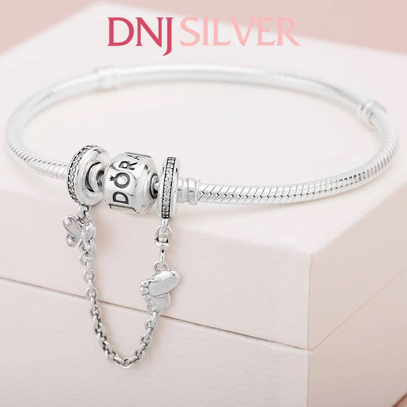 [Chính hãng] Charm bạc 925 cao cấp - Charm Butterfly Safety Chain thích hợp để mix vòng tay charm bạc cao cấp - DN251