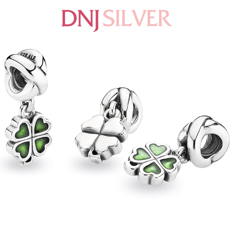 [Chính hãng] Charm bạc 925 cao cấp - Charm Four Leaf Clover thích hợp để mix vòng tay charm bạc cao cấp - DN390