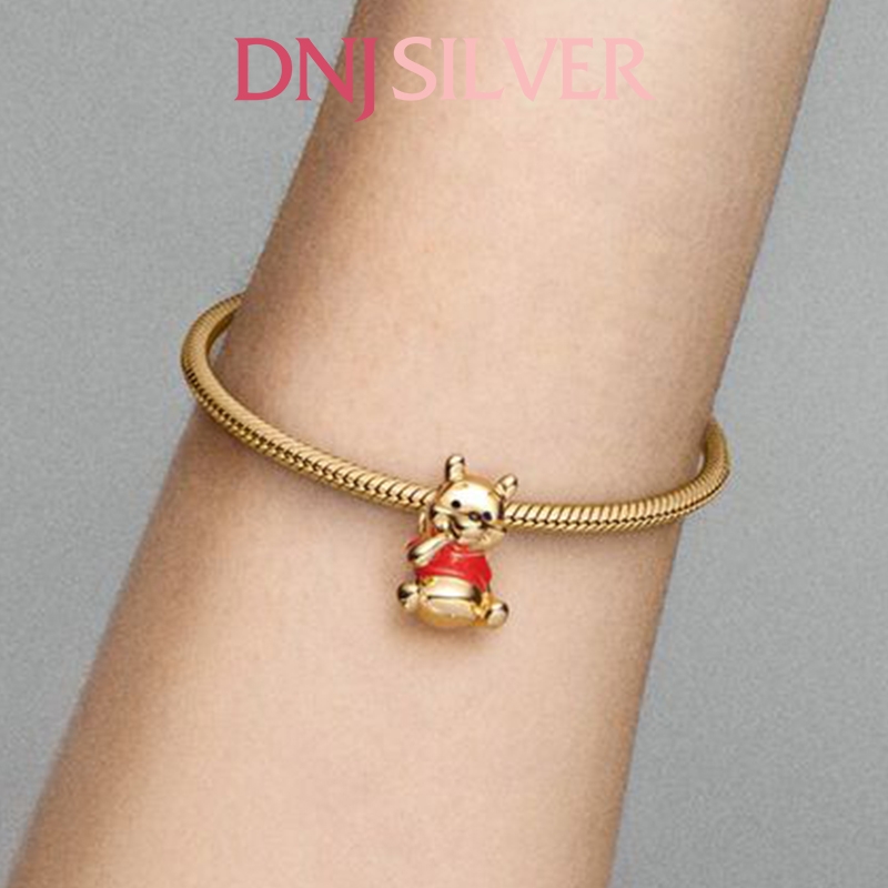 [Chính hãng] Charm bạc 925 cao cấp - Charm Disney Winnie the Pooh Bear thích hợp để mix vòng tay charm bạc cao cấp - DN503