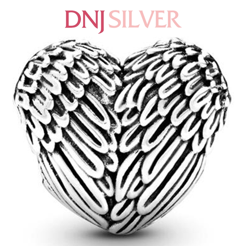 [Chính hãng] Charm bạc 925 cao cấp - Charm Angel Wing Heart thích hợp để mix vòng tay charm bạc cao cấp - DN298