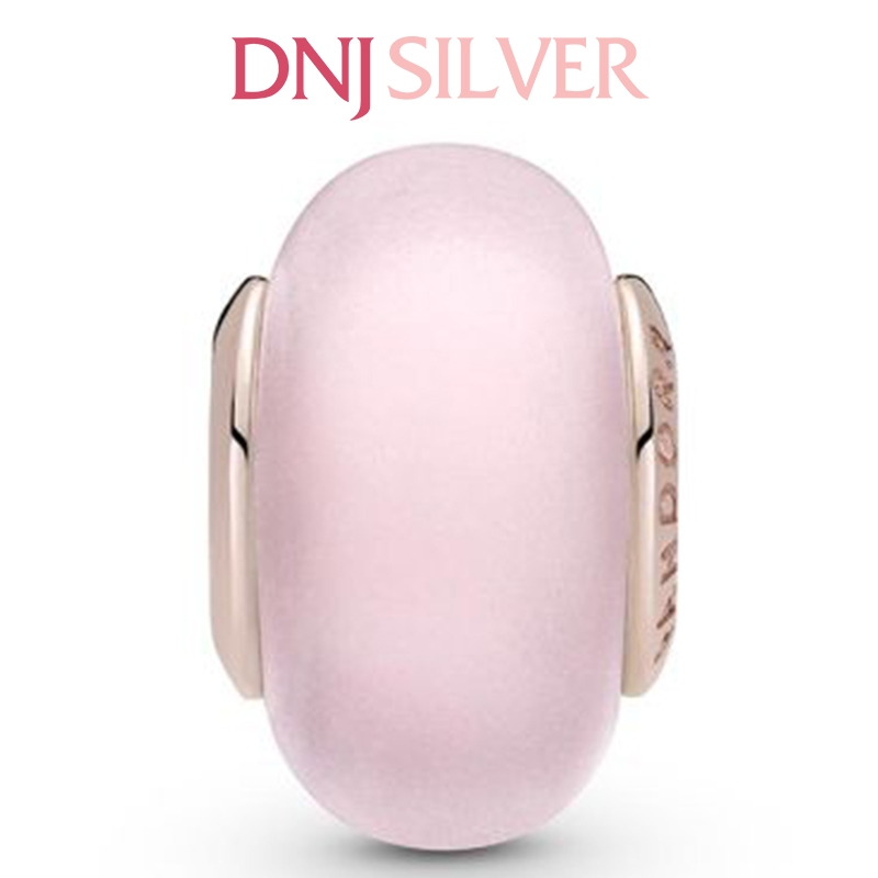 [Chính hãng] Charm bạc 925 cao cấp - Charm Matte Pink Murano Glass thích hợp để mix vòng tay charm bạc cao cấp - DN515