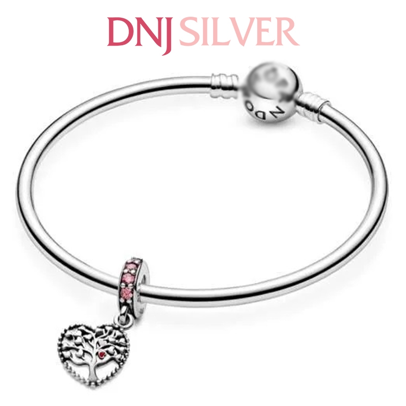 [Chính hãng] Charm bạc 925 cao cấp - Charm Pink Family Tree Dangle thích hợp để mix vòng tay charm bạc cao cấp - DN446